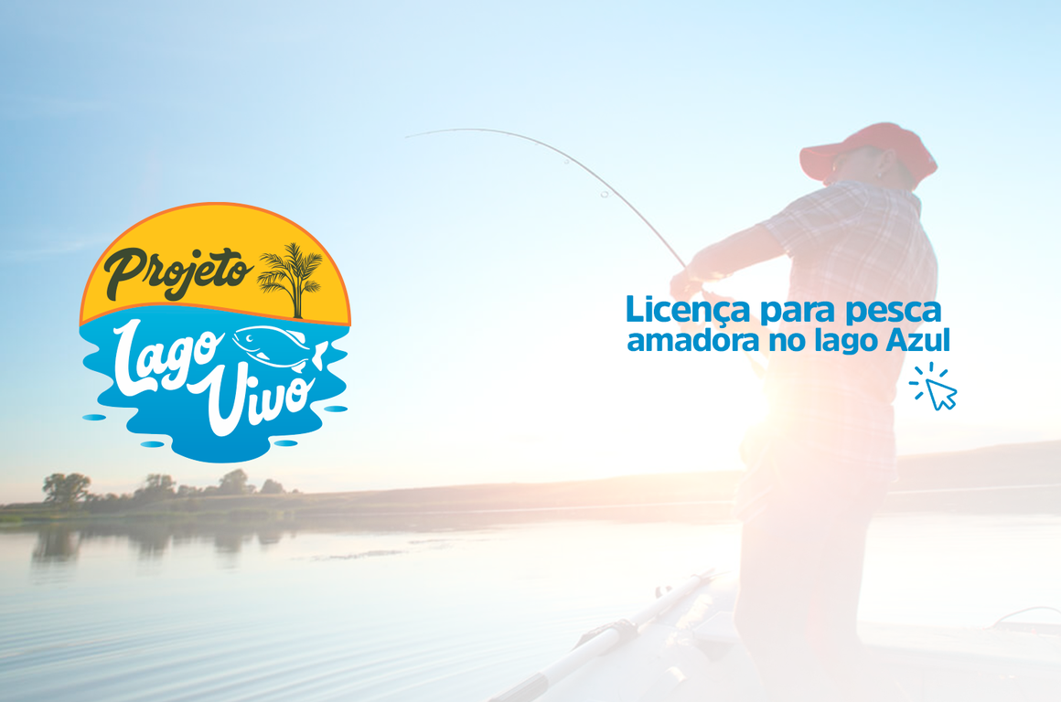 Licença para pesca  amadora no lago Azul