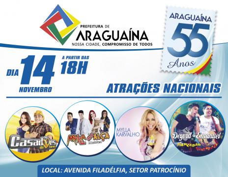Shows locais e nacionais movimentam o aniversírio de Araguaína