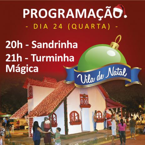 Programação da Vila de Natal segue nesta quarta, 24