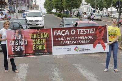 Ações educativas e testes rápidos gratuitos marcam Dia de Luta contra a AIDS em Araguaína