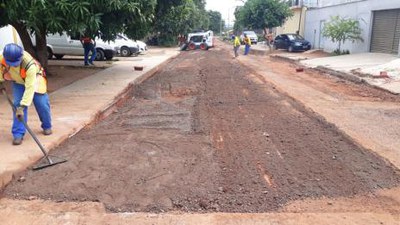 Pavimentação com solo-cimento é usada em obras públicas de Araguaína