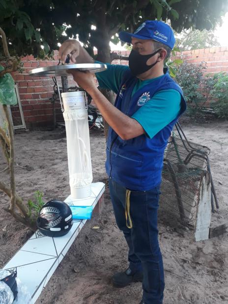 Agentes de endemias instalam armadilhas para capturar mosquito do calazar