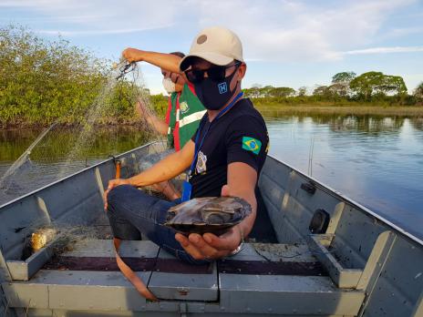 Fiscalização ambiental identifica redes de pesca ilegais no Rio Lontra