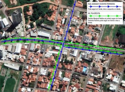 ASTT orienta motoristas sobre novas conversões na Avenida Filadélfia