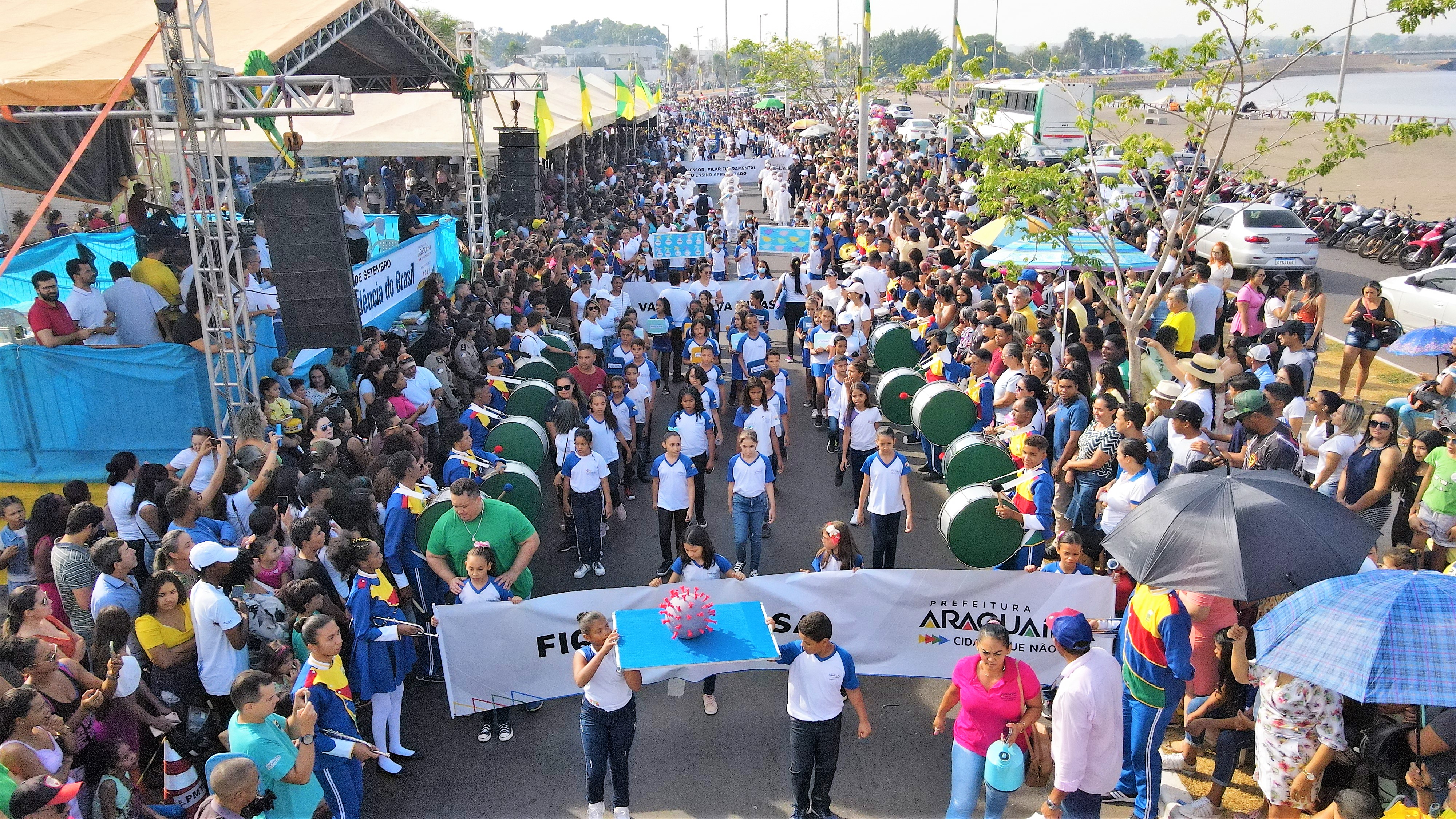 Em 2022, após dois anos sem o desfile, o momento cívico do Dia da Independência reuniu 15 mil pessoas na Via Lago