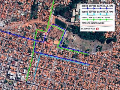 ASTT orienta condutores para rotas alternativas durante interdição de um trecho da Rua Alfredo Nasser
