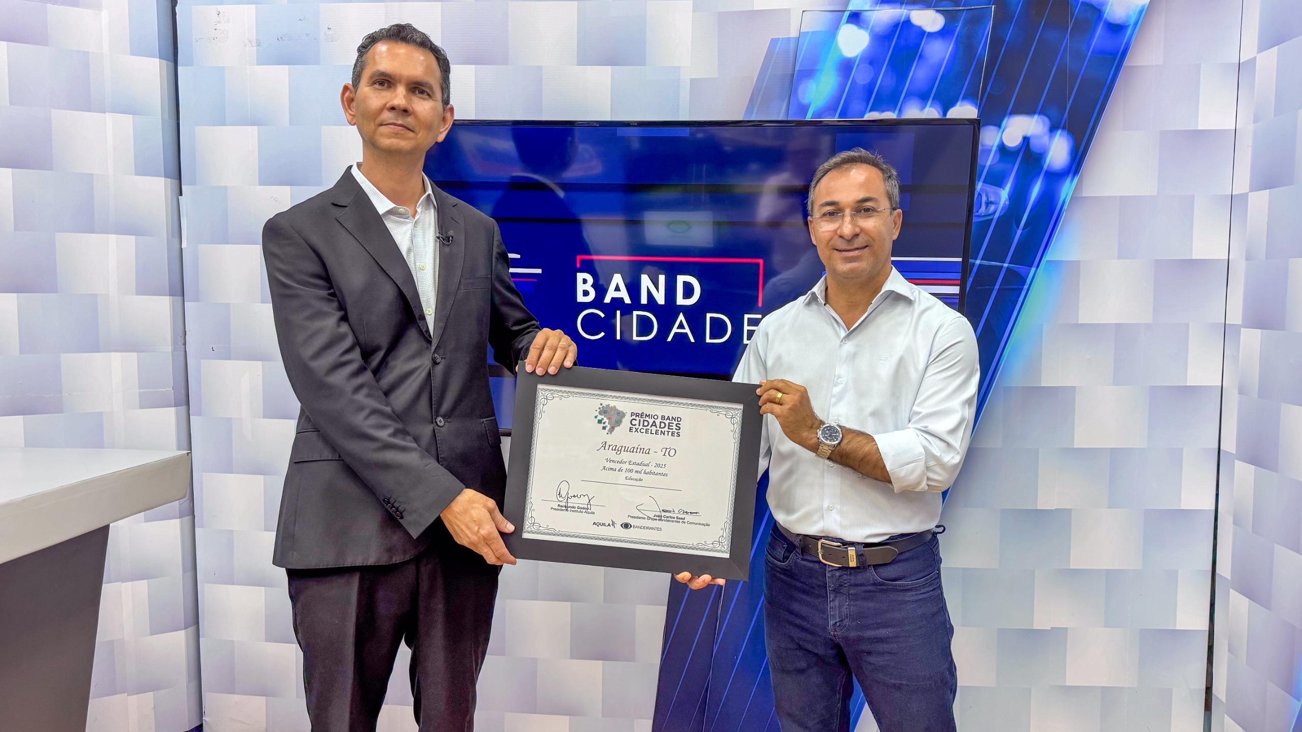 Araguaína recebe Prêmio Band Cidades Excelentes pelo segundo ano consecutivo