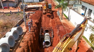 Setor Urbanístico segue recebendo rede de drenagem das águas das chuvas